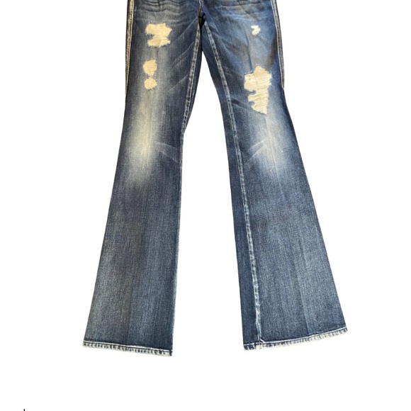 7 For All Mankind Blue Flare Jeans - Picture 1 of 9